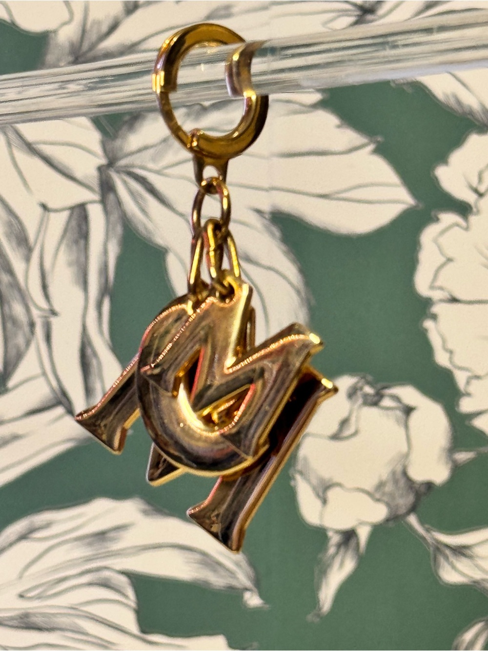 MCM Gold Letter Keychain Charm - Picture 3 of 4